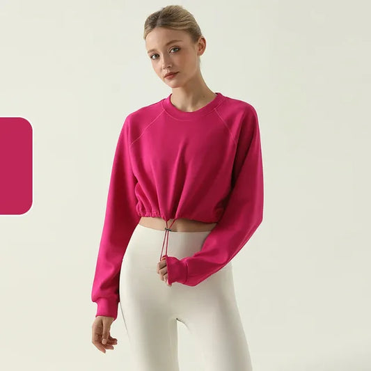 Autumn Women's Athletic Crewneck Yoga Sportswear Top