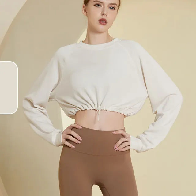 Autumn Women's Athletic Crewneck Yoga Sportswear Top