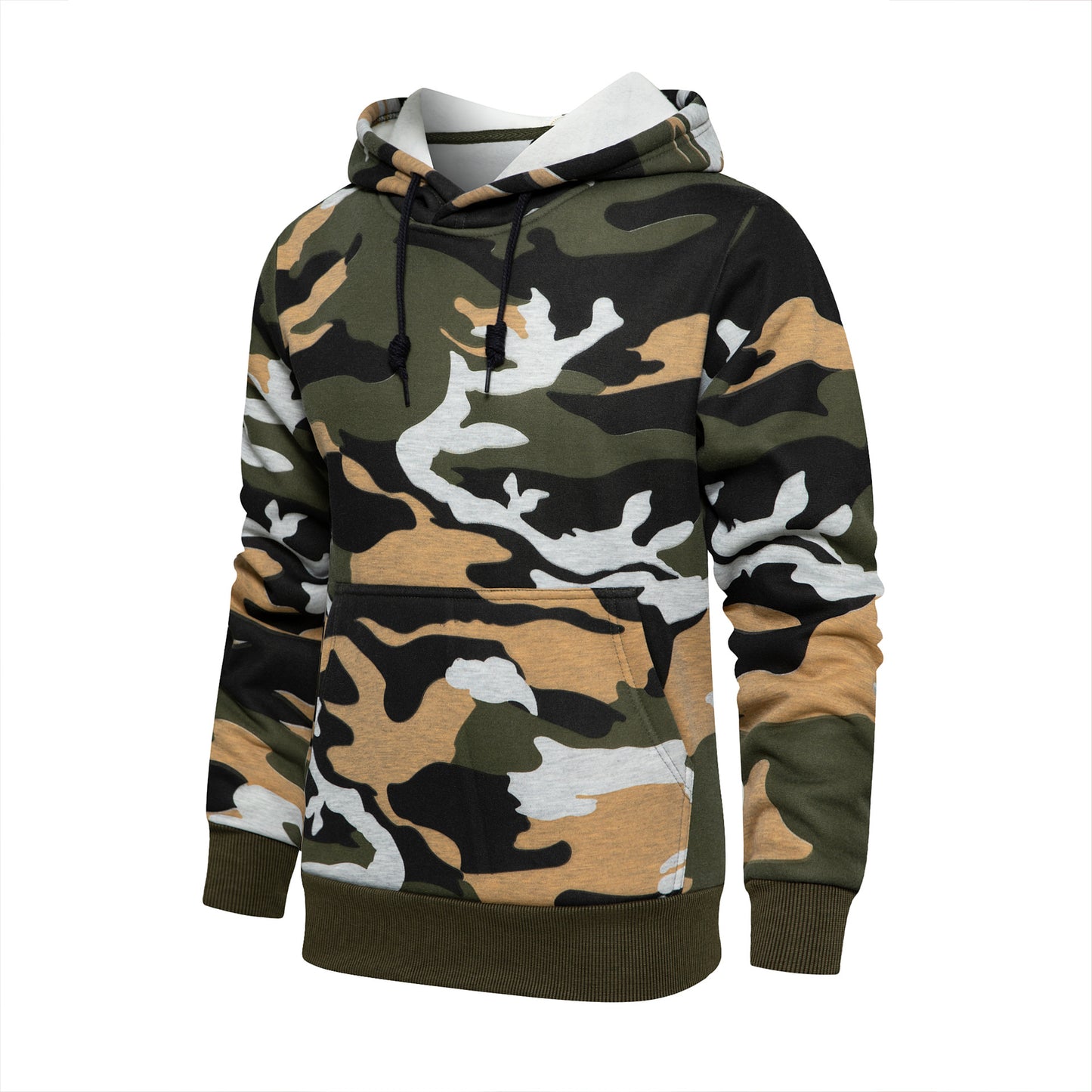 Men's Camouflage Hooded Pullover Athletic Casual Top
