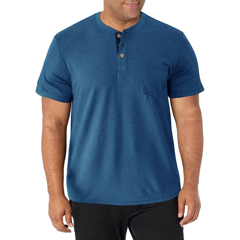 Men's Heavyweight Tall Short-Sleeved Henley Shirt