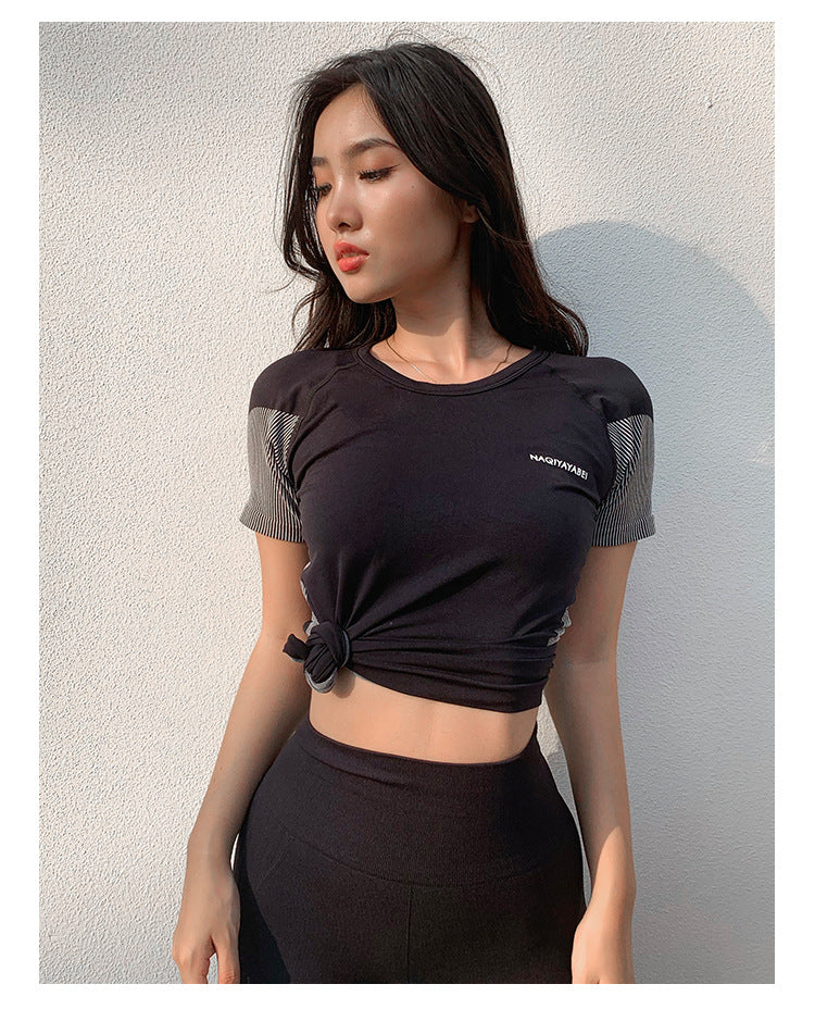 Women's Athletic Short Sleeve Dry-Fit Training Top