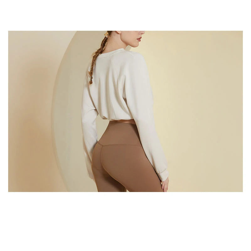 Autumn Women's Athletic Crewneck Yoga Sportswear Top