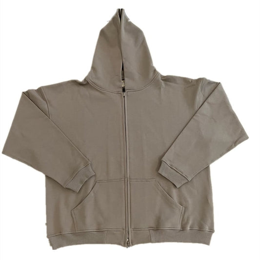 Heavyweight Solid Color Hoodie - Unisex High Street Style