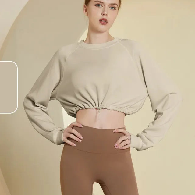 Autumn Women's Athletic Crewneck Yoga Sportswear Top