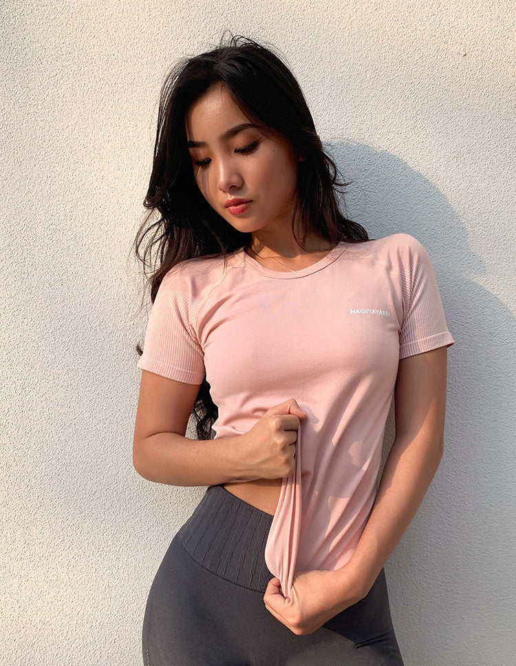 Women's Athletic Short Sleeve Dry-Fit Training Top