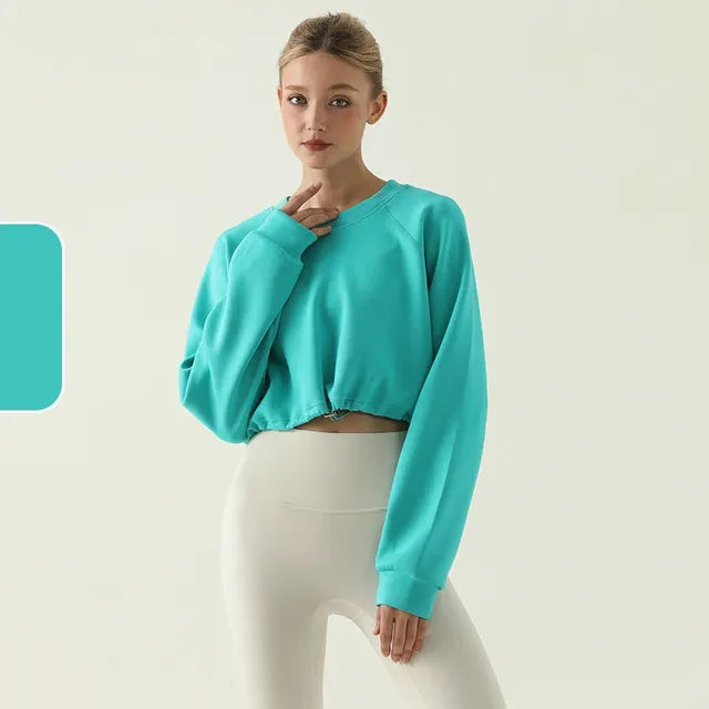 Autumn Women's Athletic Crewneck Yoga Sportswear Top