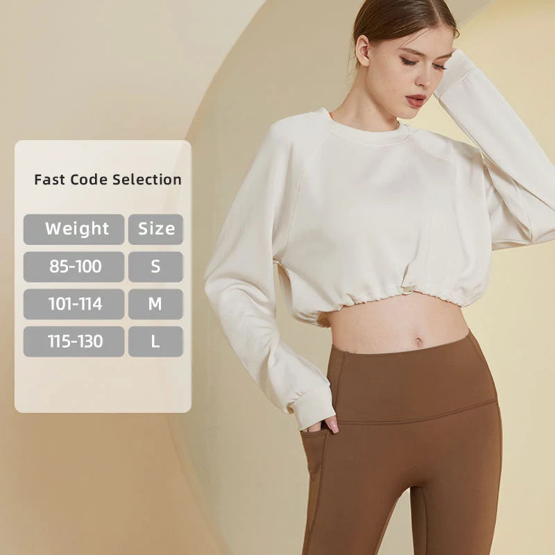 Autumn Women's Athletic Crewneck Yoga Sportswear Top